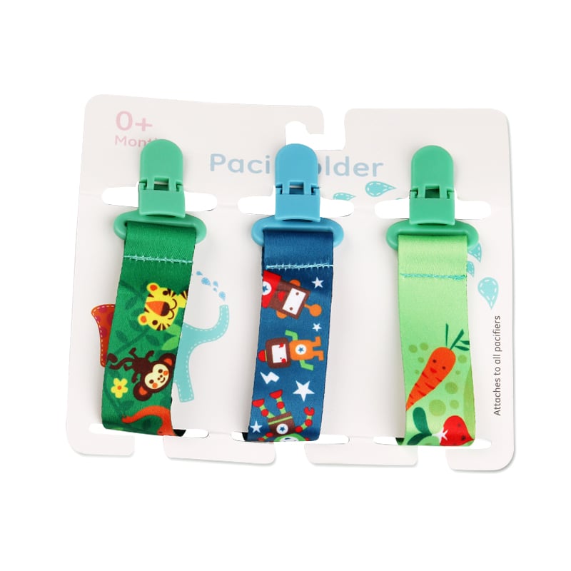 Cartoon Pattern Baby Pacifier Teether Pack of Three