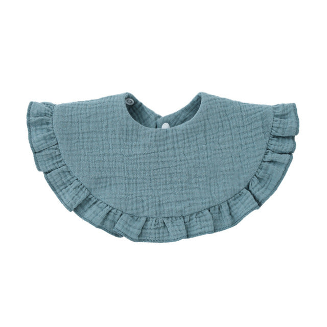 Soft Cotton Ruffle Bib for Infants and Toddlers